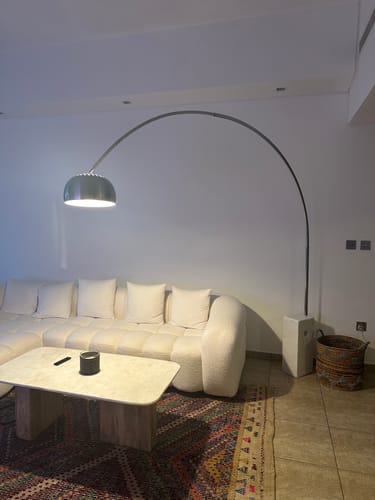 Customer photo review of Arc Lamp With Natural Marble Base Bp0078-C