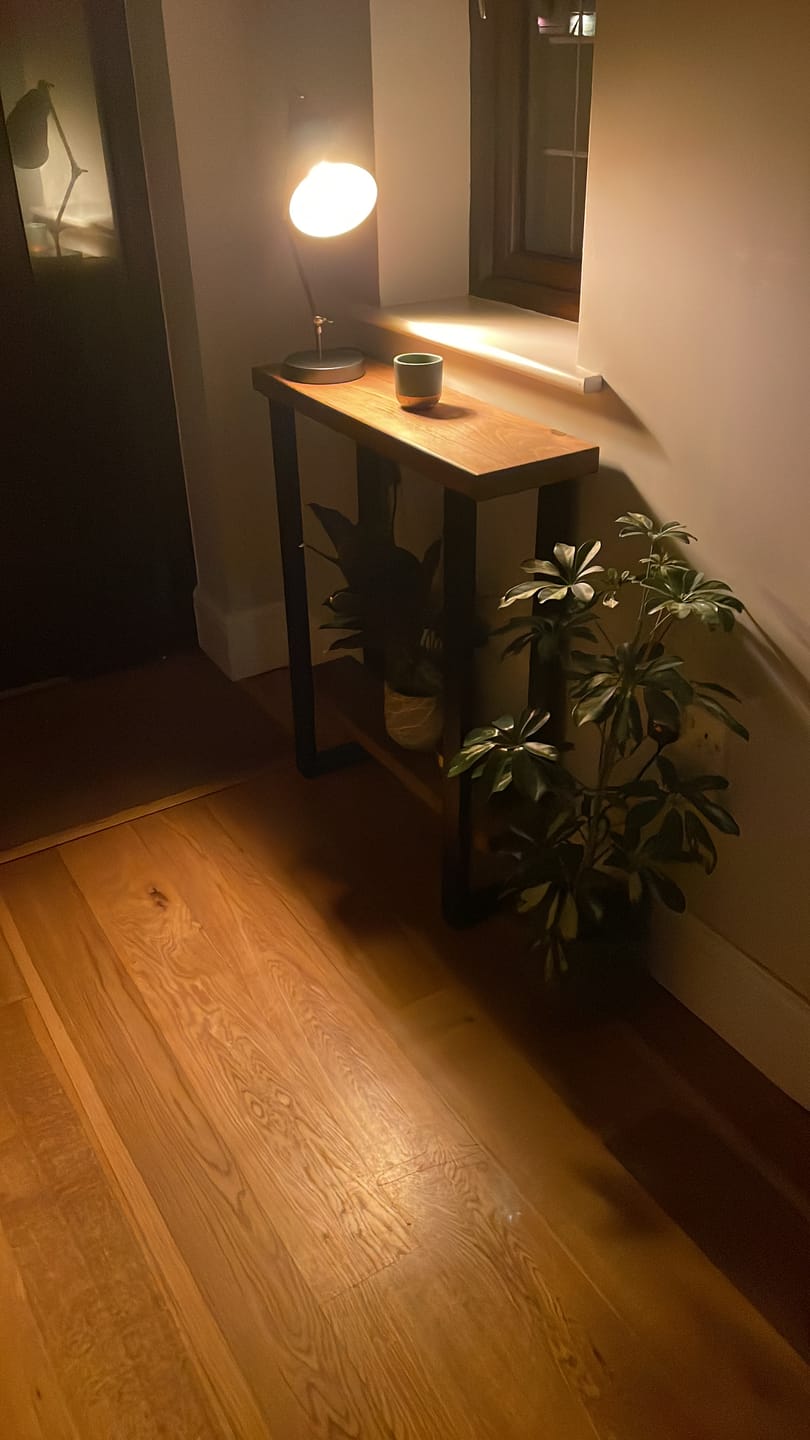 Customer photo review of Console Table with Shelf 22.5cm Depth | 84cm High