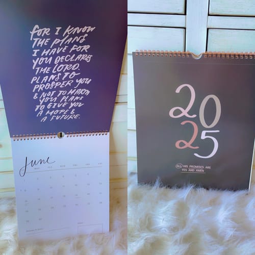 Customer photo review of 2025 "All His Promises are Yes and Amen" Calendar