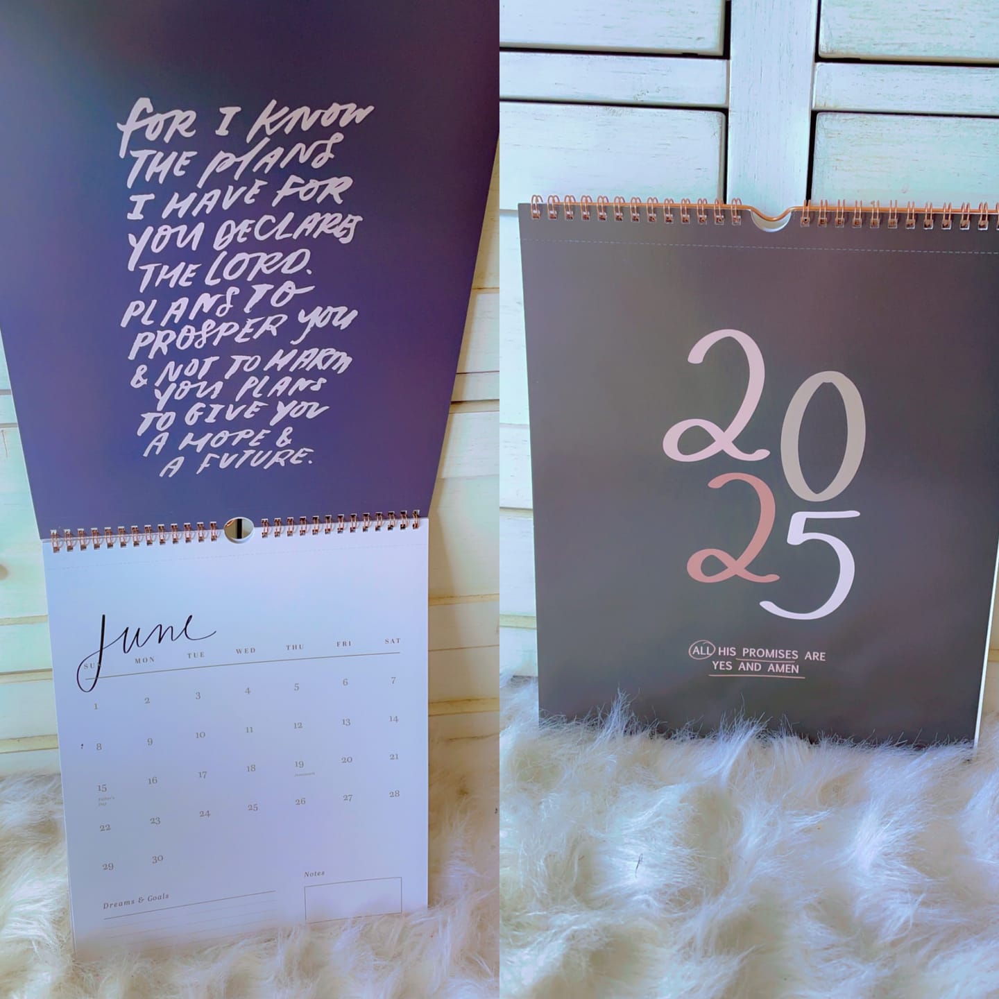 Customer photo review of 2025 "All His Promises are Yes and Amen" Calendar