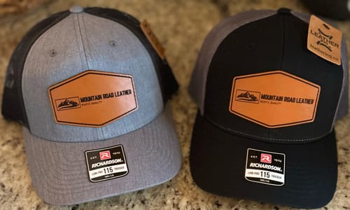 Customer photo review of Custom Leather Patch Hats Richardson 115 Laser Engraved