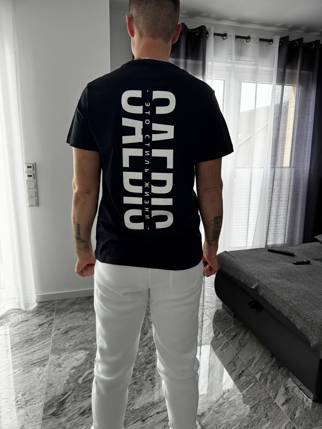 Customer photo review of Это стиль жизни - Herren T-Shirt weiß by SAEBIS®