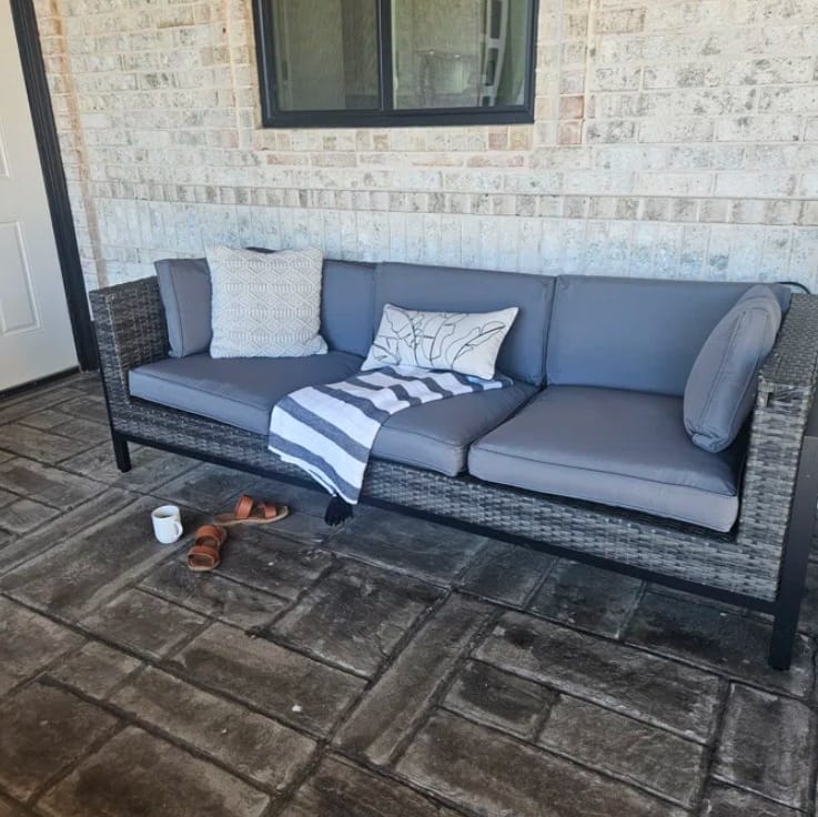 Customer photo review of Homrest Outdoor Replacement Cushions for  6-Seat Patio Furniture Sets, Gray