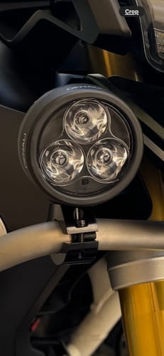 Customer photo review of Driving Light Mount - Articulating Bar Clamp 21mm-29mm, Black