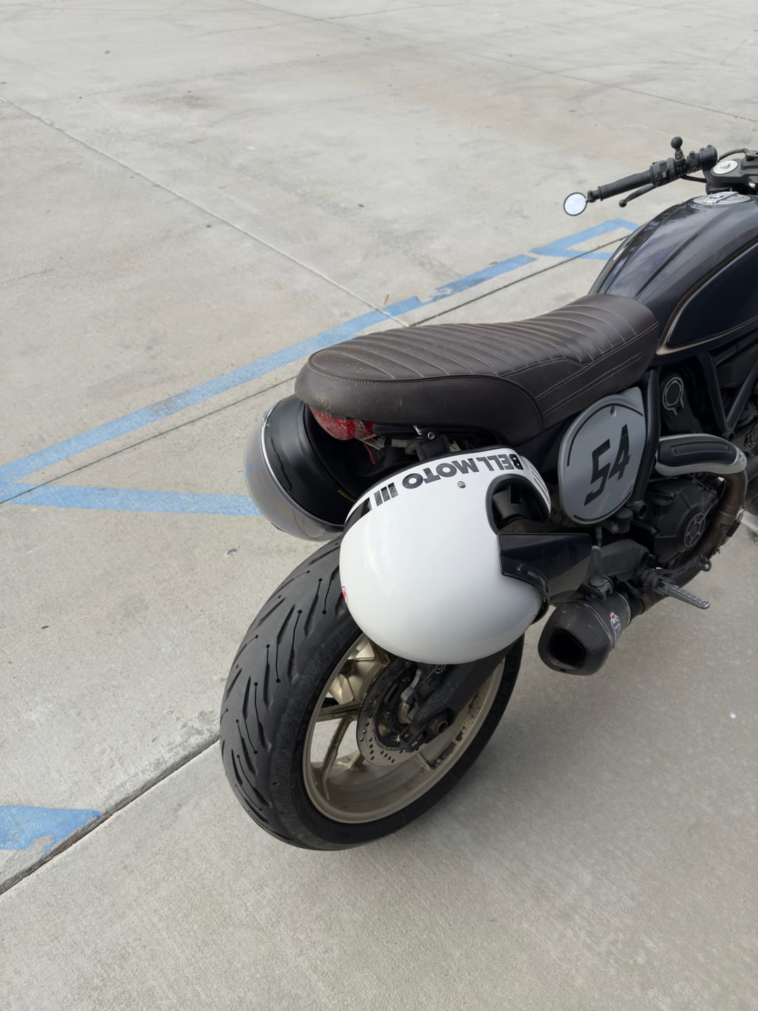 Customer photo review of Ducati Scrambler Helmet Hook (lock) 2015-2022