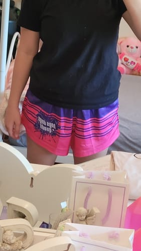 Customer photo review of 🔥NEW🔥 Footy Shorts - Pink & Purple