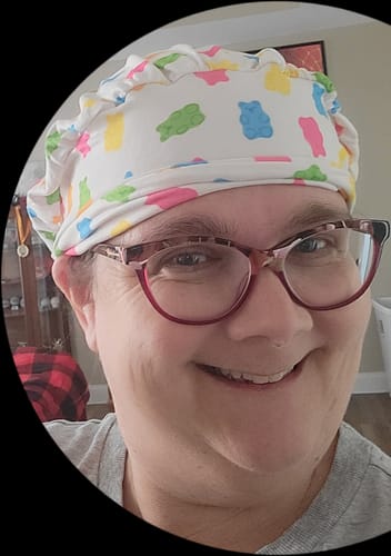 Customer photo review of Scrub Hat - Gummy Bears