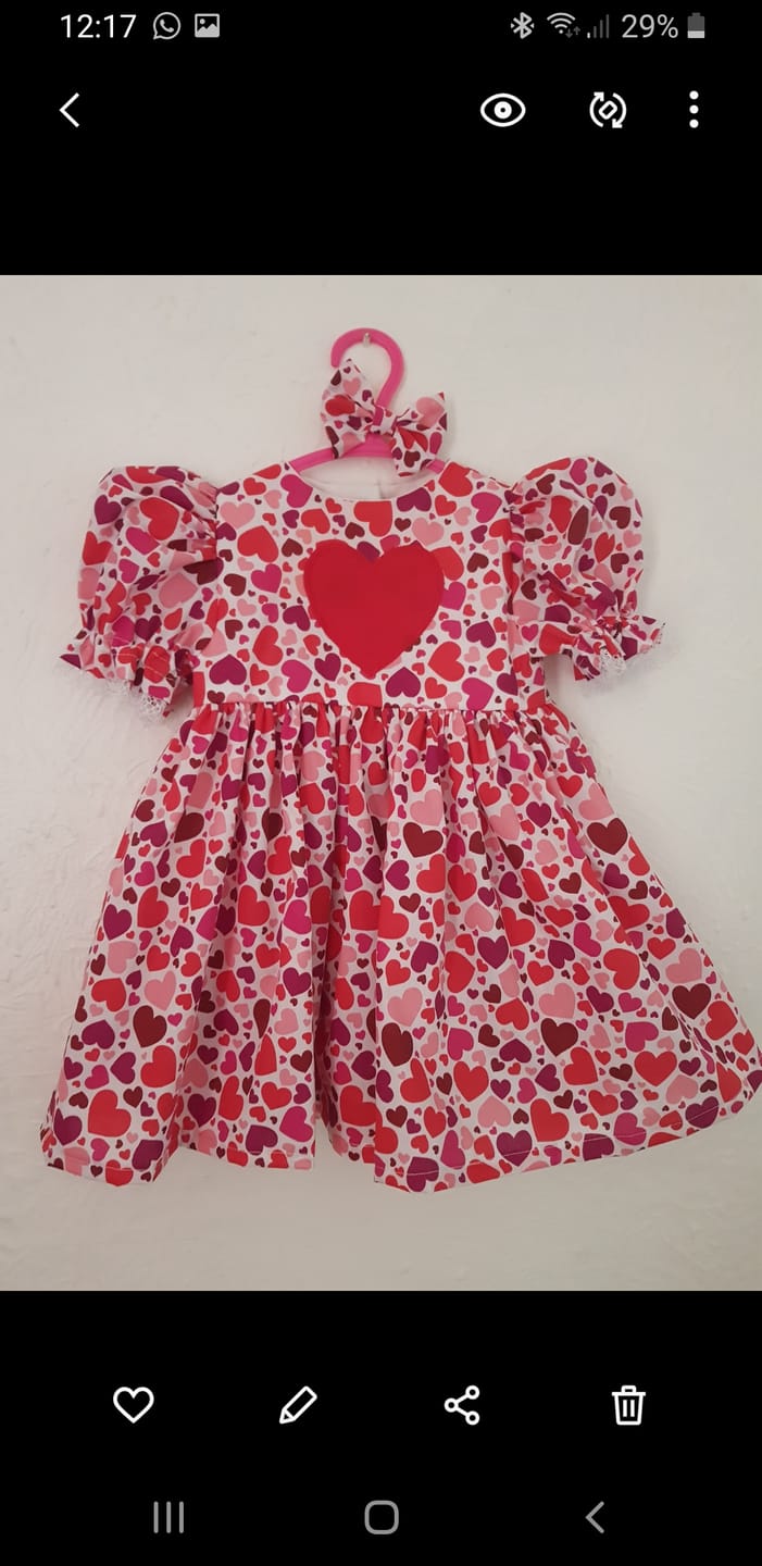 Customer photo review of All Over Hearts Polycotton Fabric