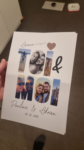 Customer photo review of Toi & Moi -  Affiche Personnalisée