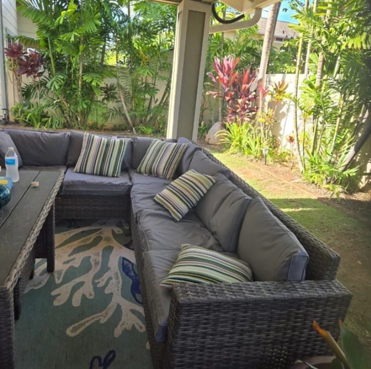 Customer photo review of Homrest Outdoor Replacement Cushions for  6-Seat Patio Furniture Sets, Gray