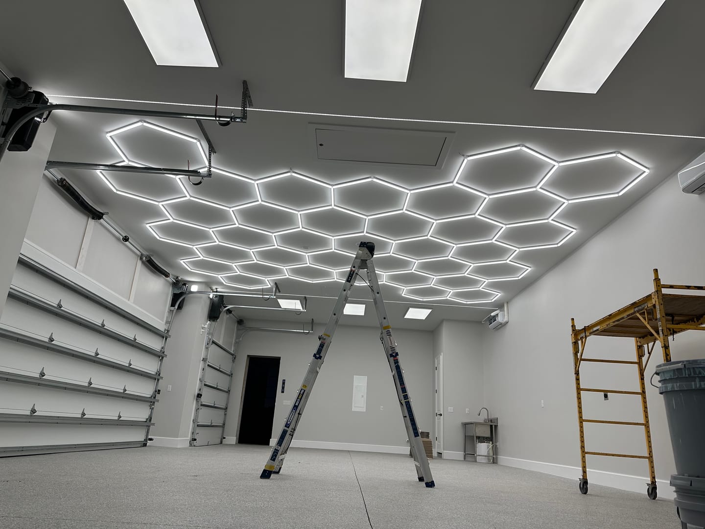 Customer photo review of Dimmable Hexagon Lights | Hex Garage