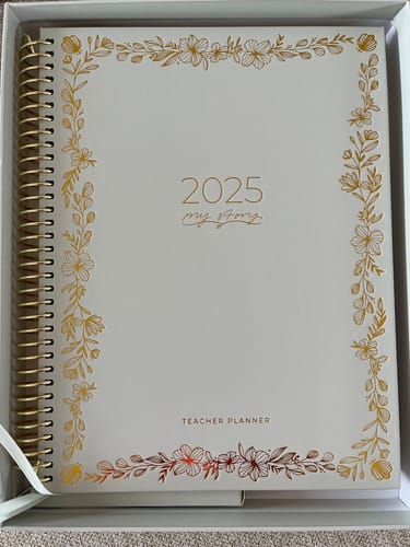 Customer photo review of 2025 Teacher Planner + Luxe Pen - Vintage Sage Ltd Edition
