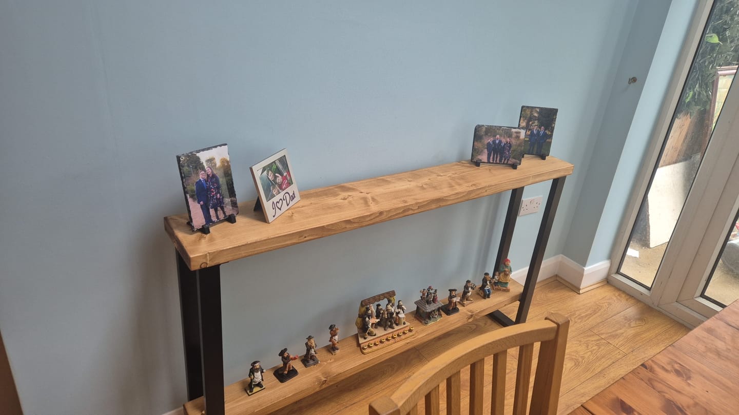 Customer photo review of Console Table with Shelf 22.5cm Depth | 84cm High