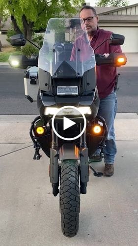 Customer photo review of Plug-&-Play T3 Turn Signal Handguard Kit for Harley-Davidson Pan America 1250