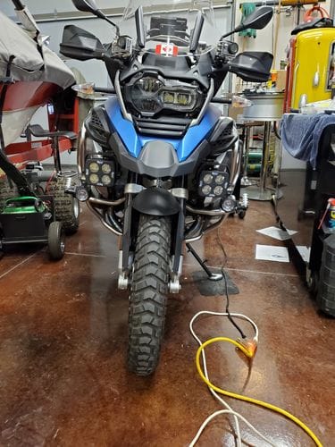 Customer photo review of Driving Light Mount - BMW R1250GS Adventure '19-'23 & R1200GS Adventure '14-'18