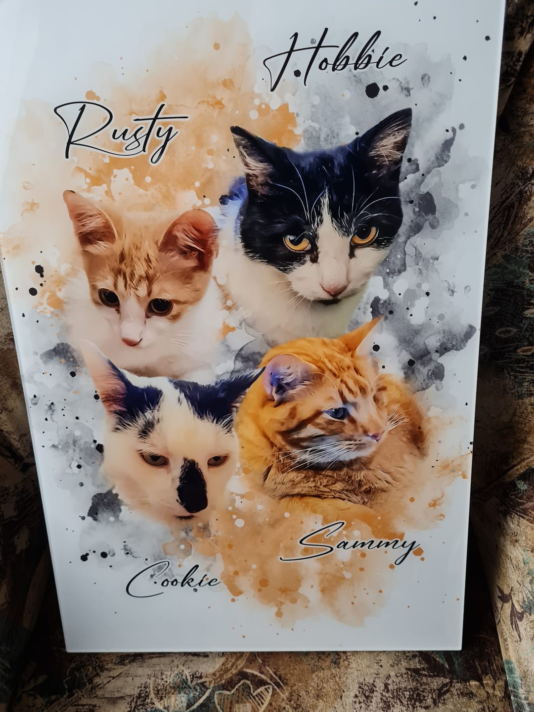Customer photo review of Tierisches Wasserfarben Hunde Portrait