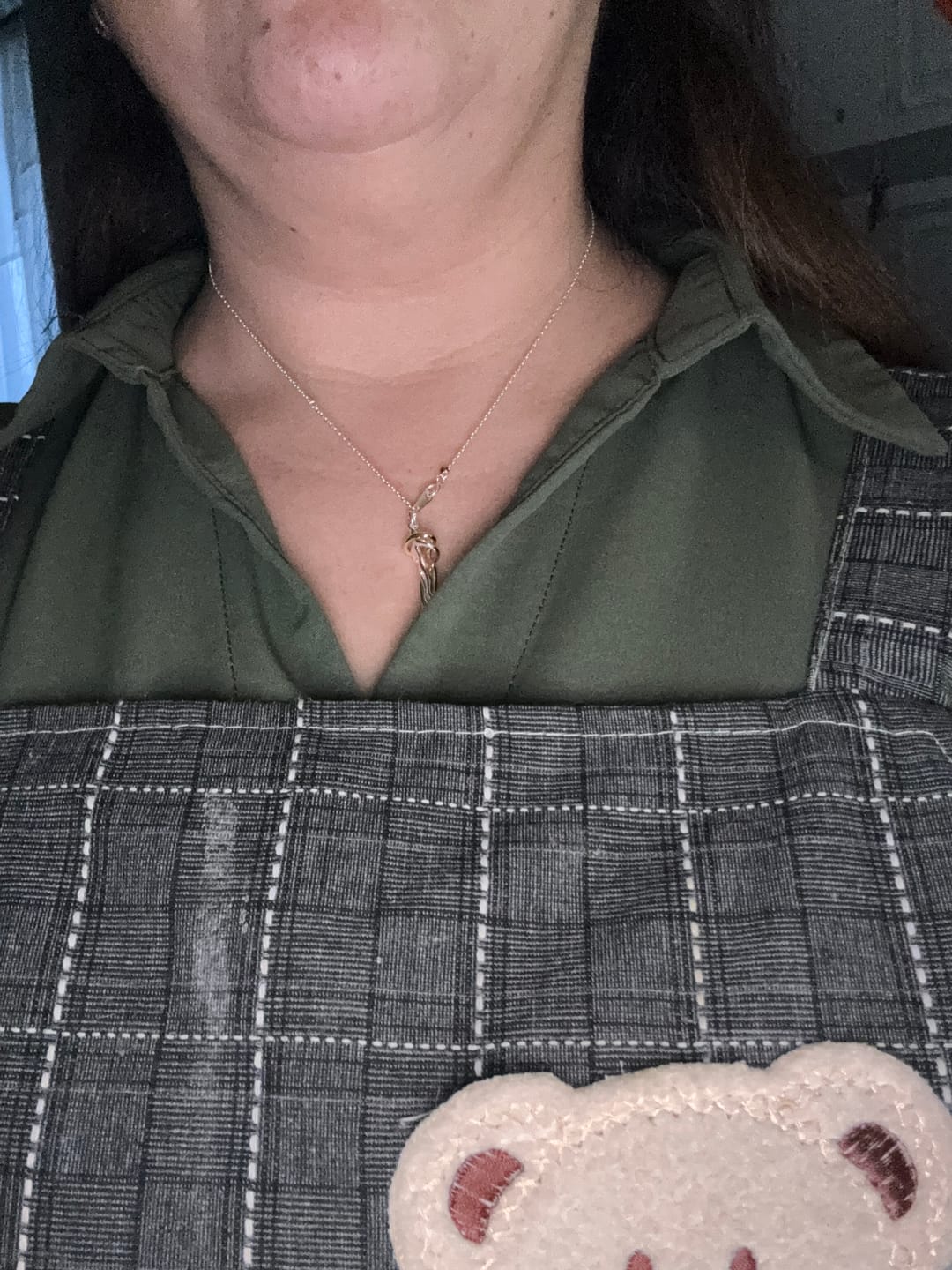 Customer photo review of Couple's Hugging Pendant Necklace