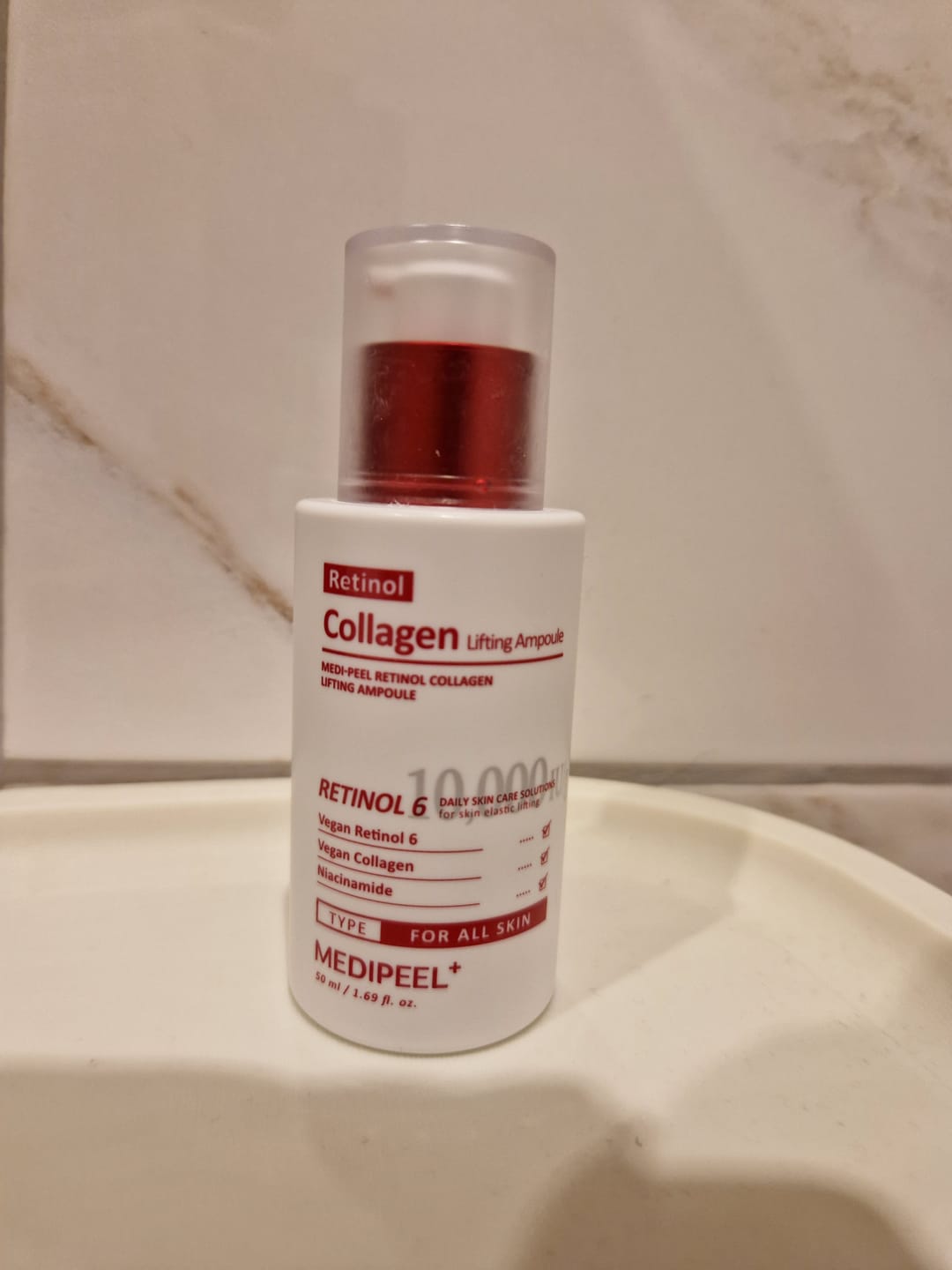 Customer photo review of Liftinga ampula ar retinolu un kolagēnu Medi-Peel Retinol Collagen Lifting Ampoule