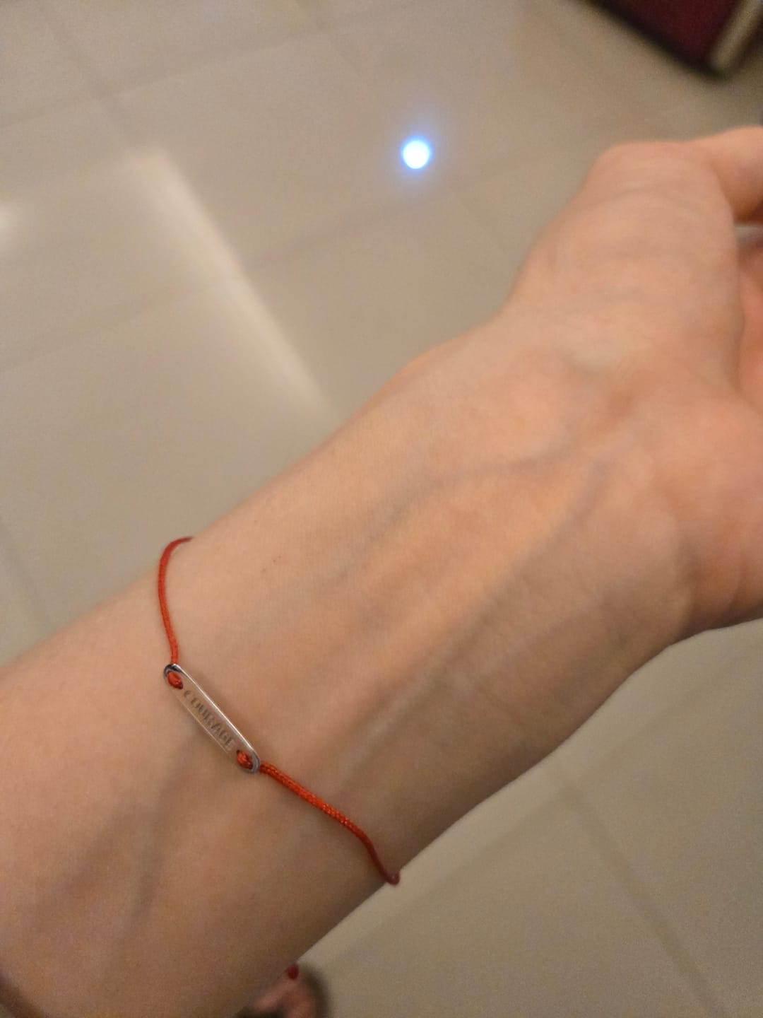 Customer photo review of Note To Self String Bracelet