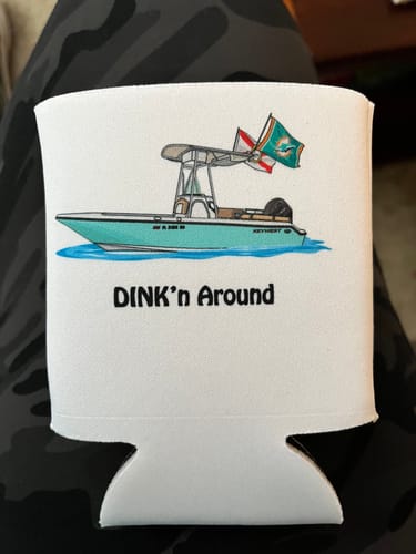 Customer photo review of Custom Boat Koozie