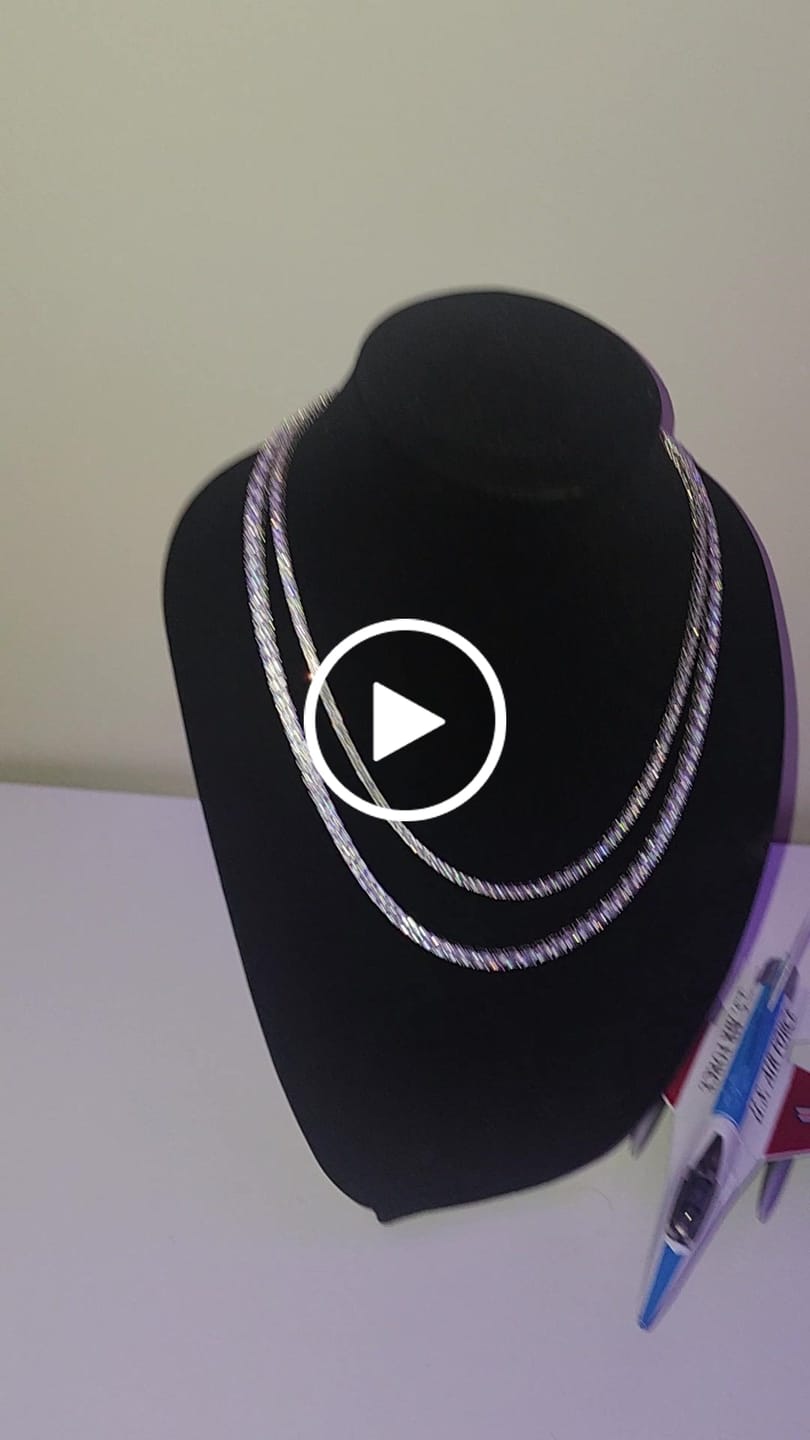 Customer video review of VVS Tennis Chain 14K Gold (ALL SIZES)