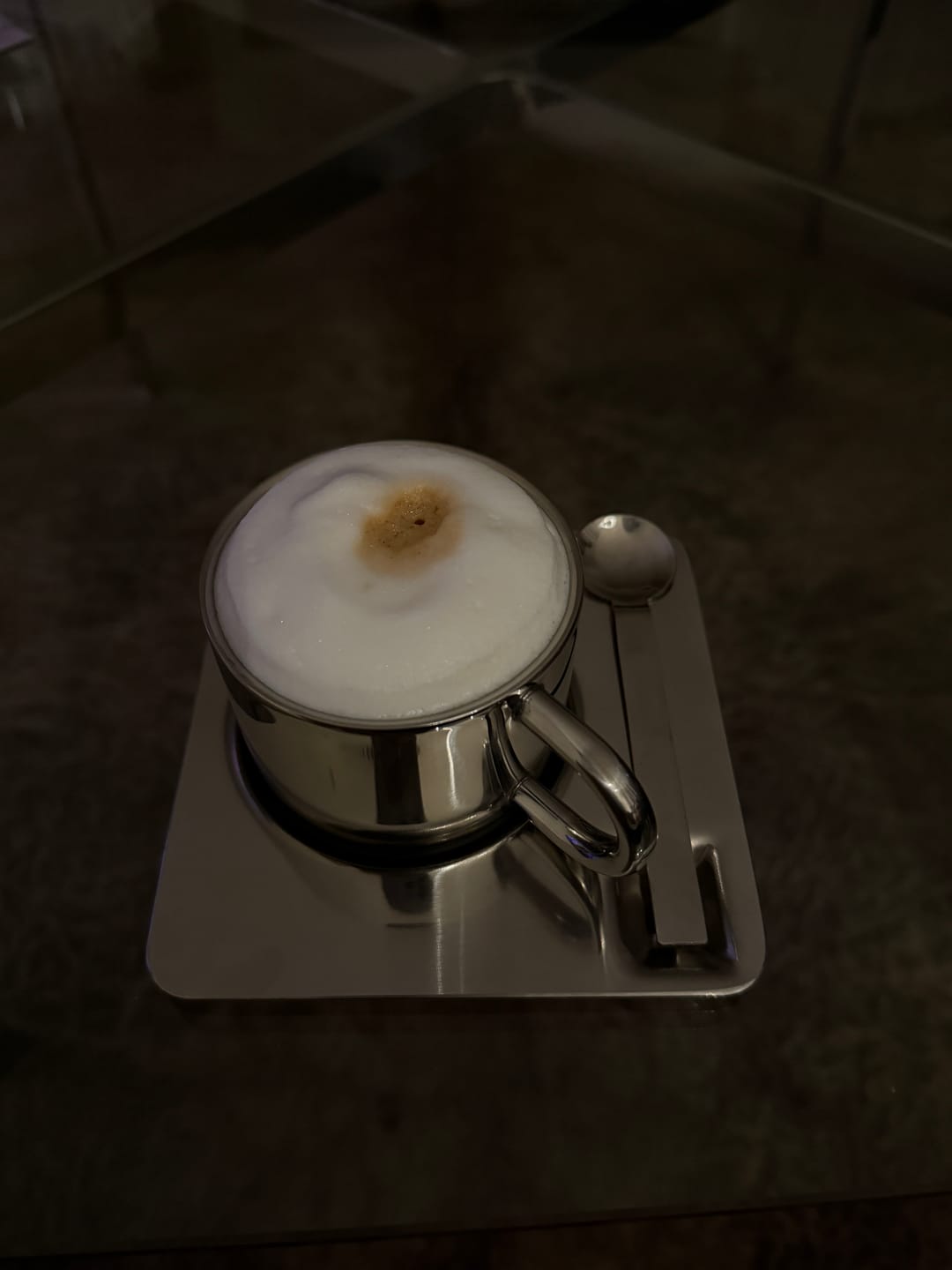 Customer photo review of Venice Mirror Cup with a Saucer & Spoon