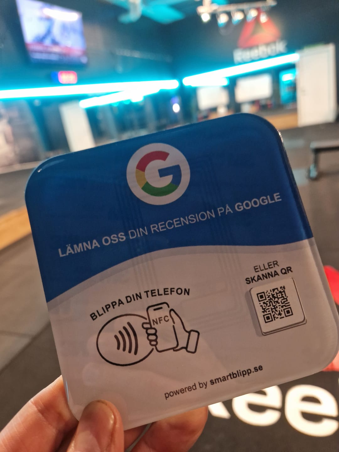 Customer photo review of Google Recensionsplatta med NFC & QR-kod.