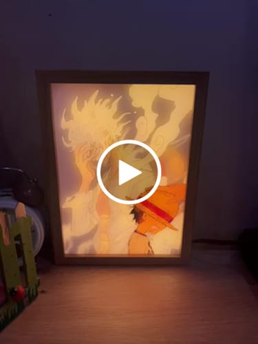 Customer video review of O.P Series LED Light Painting Anime Photo Frame Wall Art