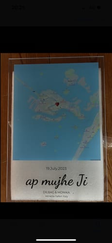 Kundenbewertung mit Foto zu "Unser Ereignis" - Personalisierte Acryltafel