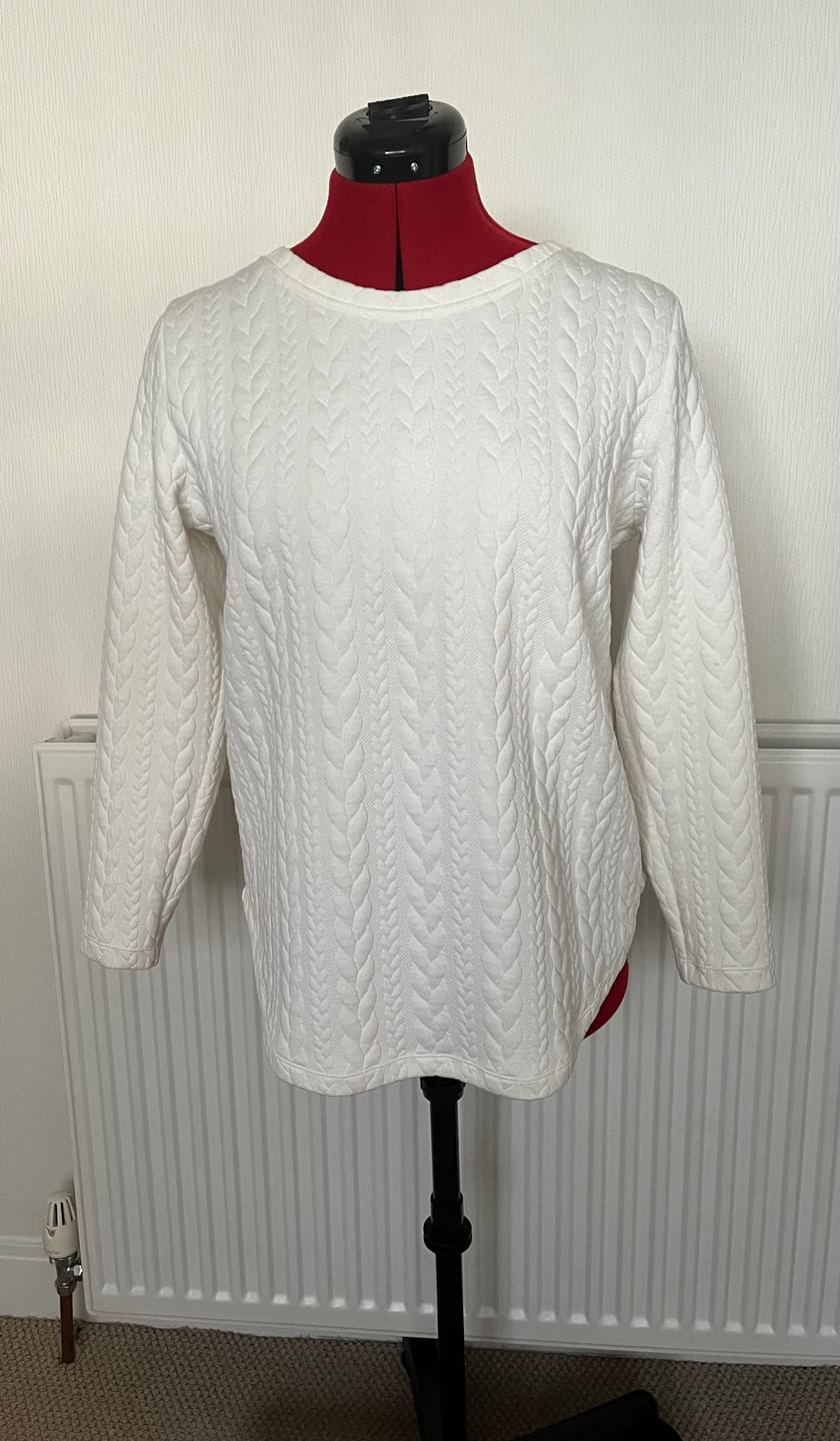Customer photo review of Cable Knit Jersey Fabric