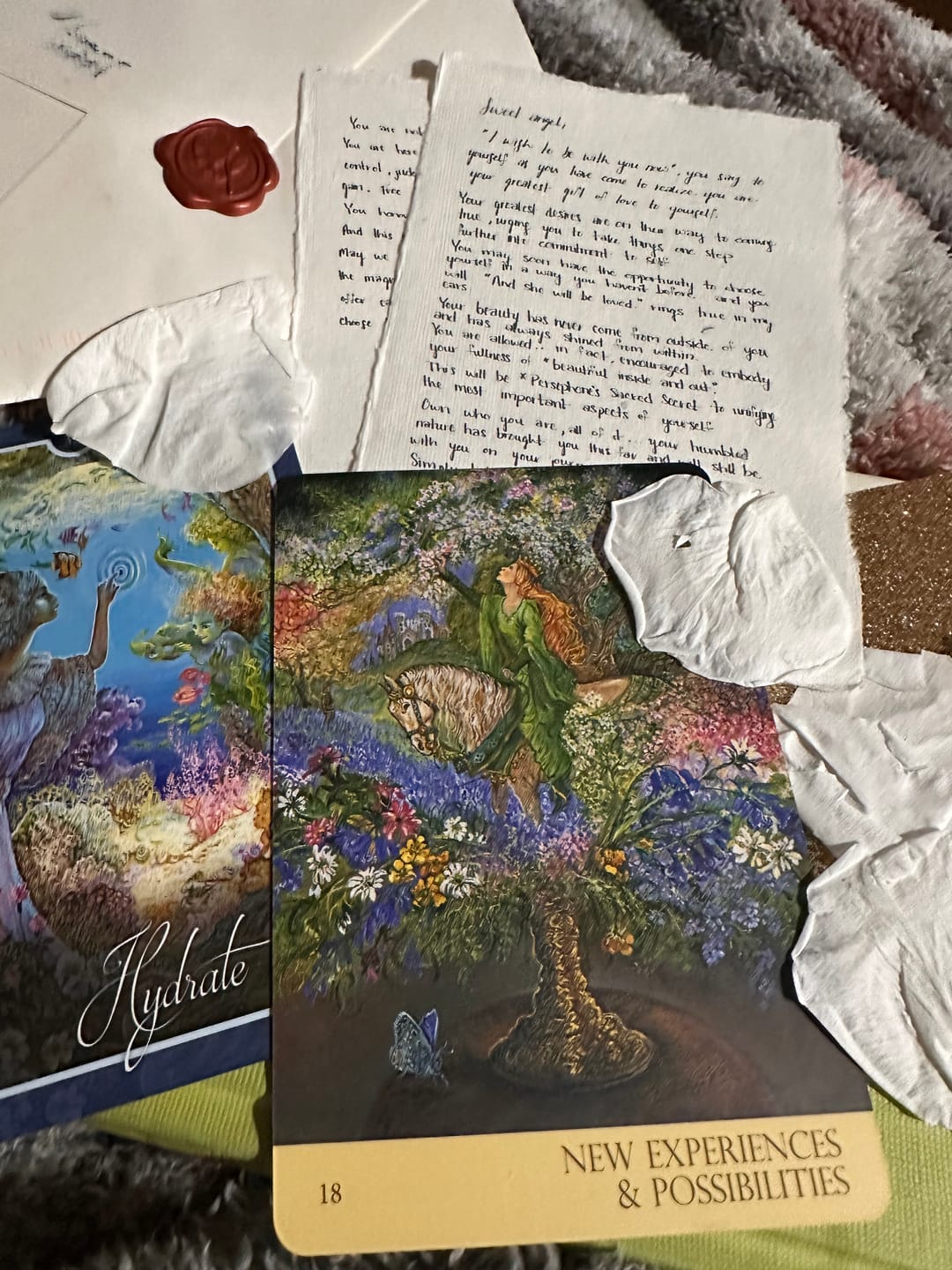Customer photo review of Persephone's Sacred Secrets ~ Two Card Pull & Angel Message | via Mailed Letter