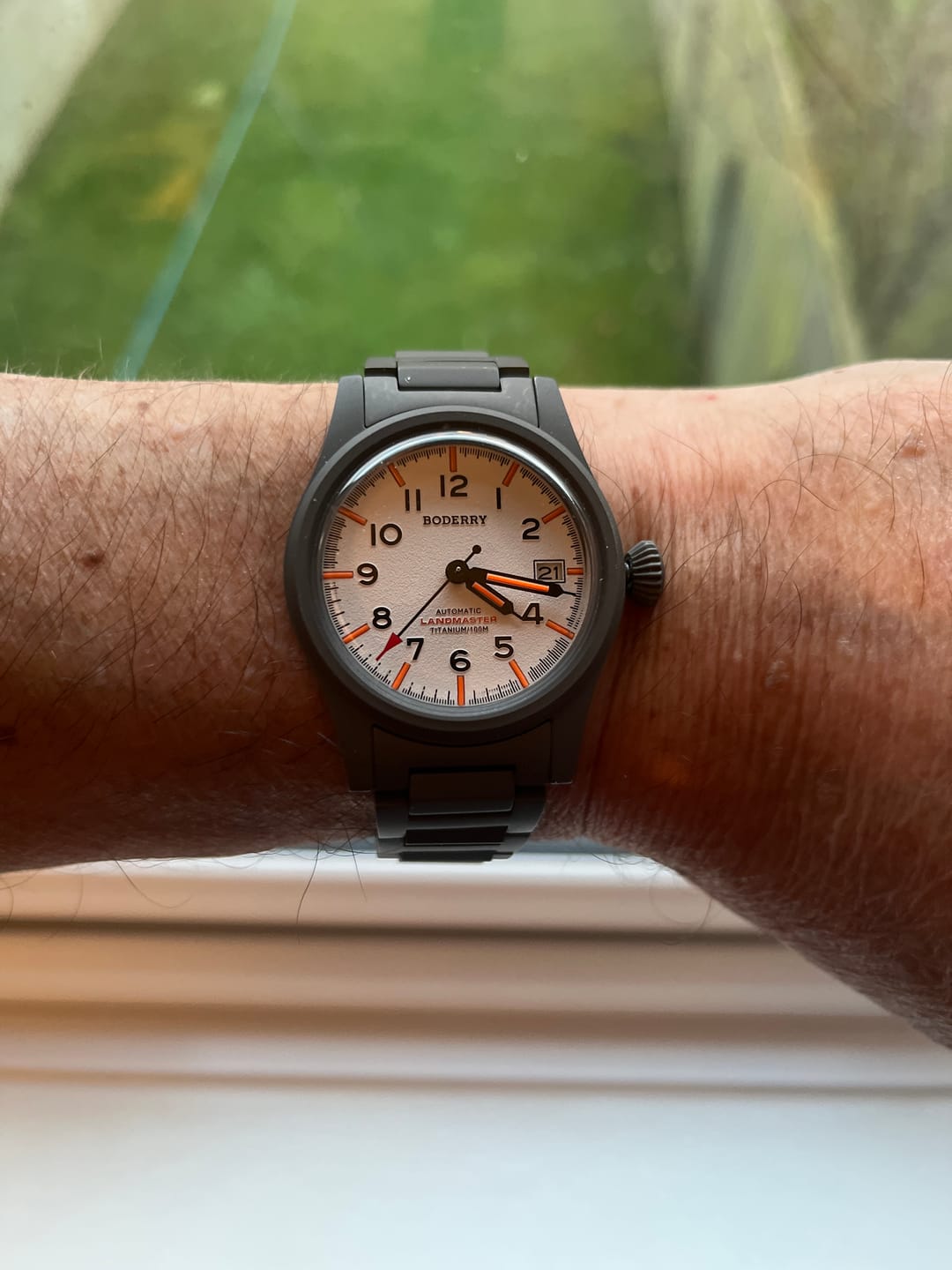 Customer photo review of LANDMASTER - 100M Waterproof Titanium Automatic Field Watch | White-bracelet