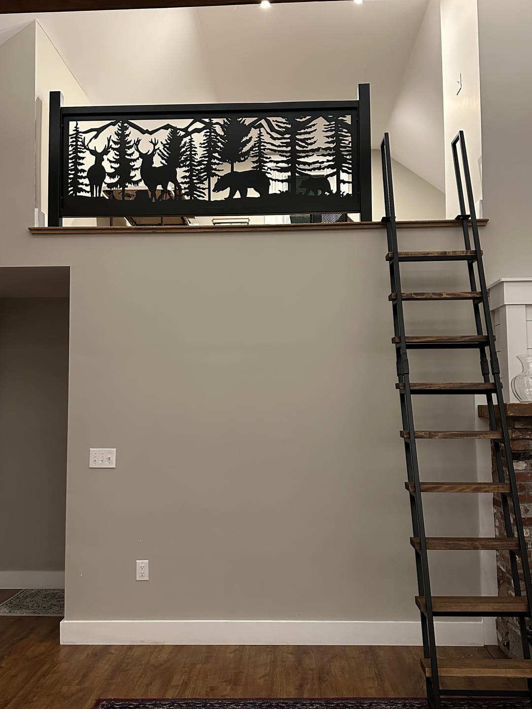 Customer photo review of Deer and Bear Wildlife Landscape Railing Panel Insert