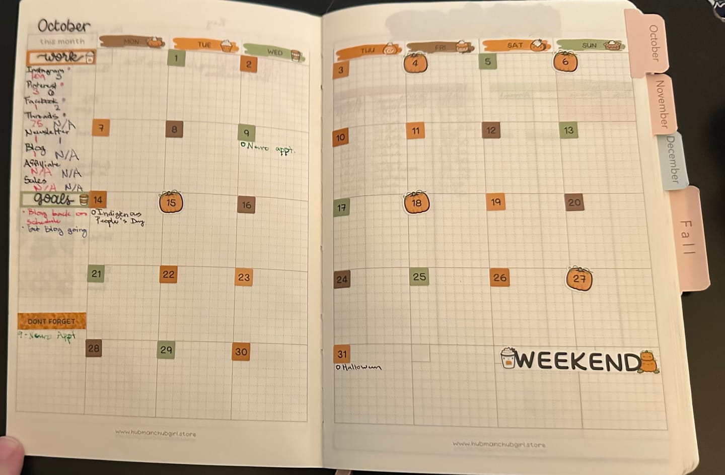 Customer photo review of Months Text  Planner Stickers - Handwritten Simple