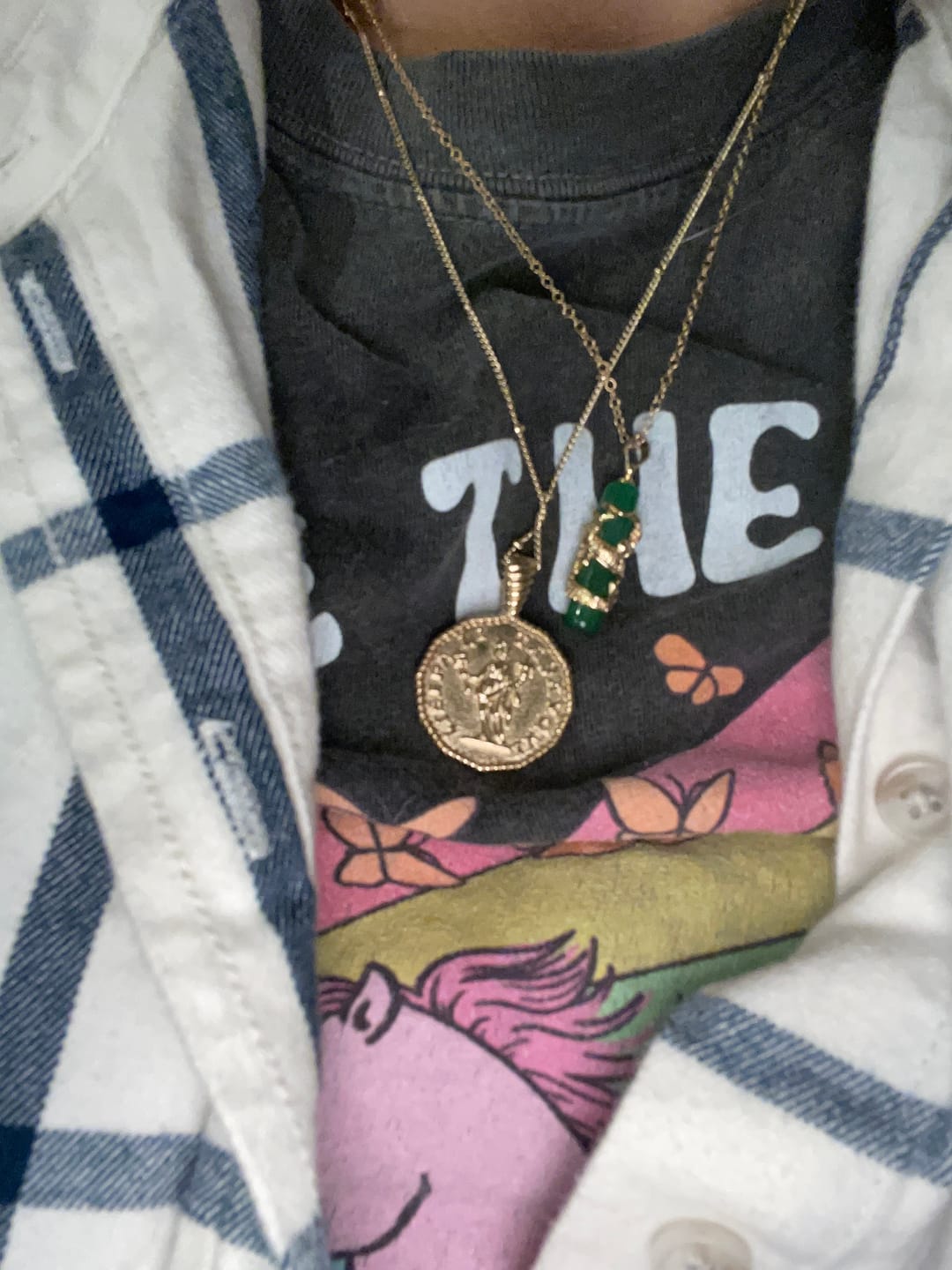 Customer photo review of Athena Coin Necklace