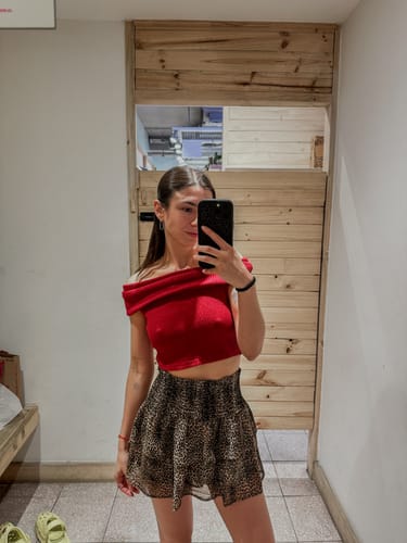 Customer photo review of Pollera Animal Print Vuelos