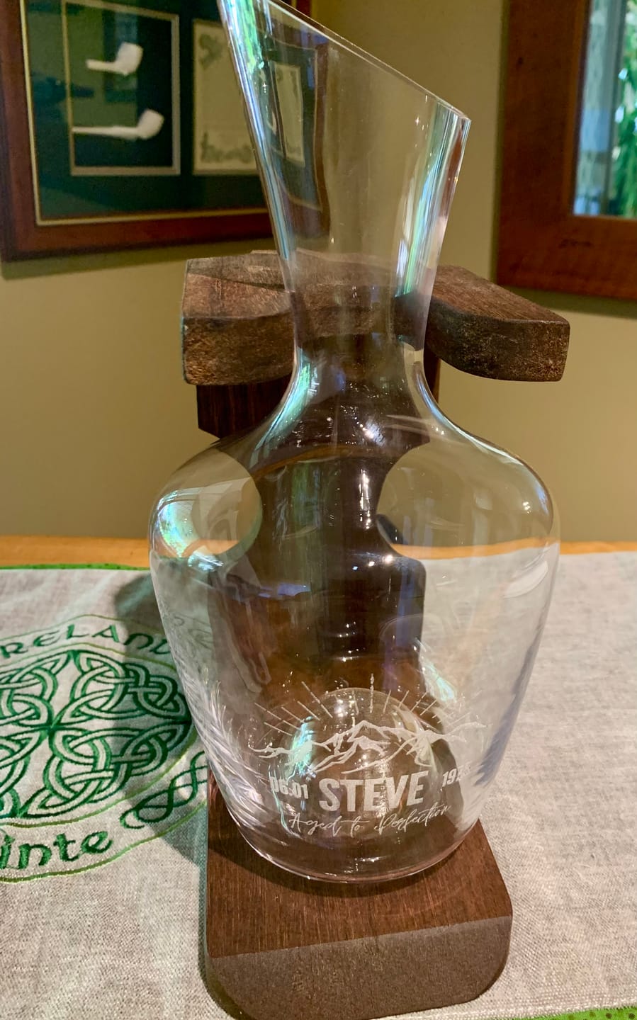 Customer photo review of Engraved 1.5L Finesse Wine Carafe Decanter - Netherlands