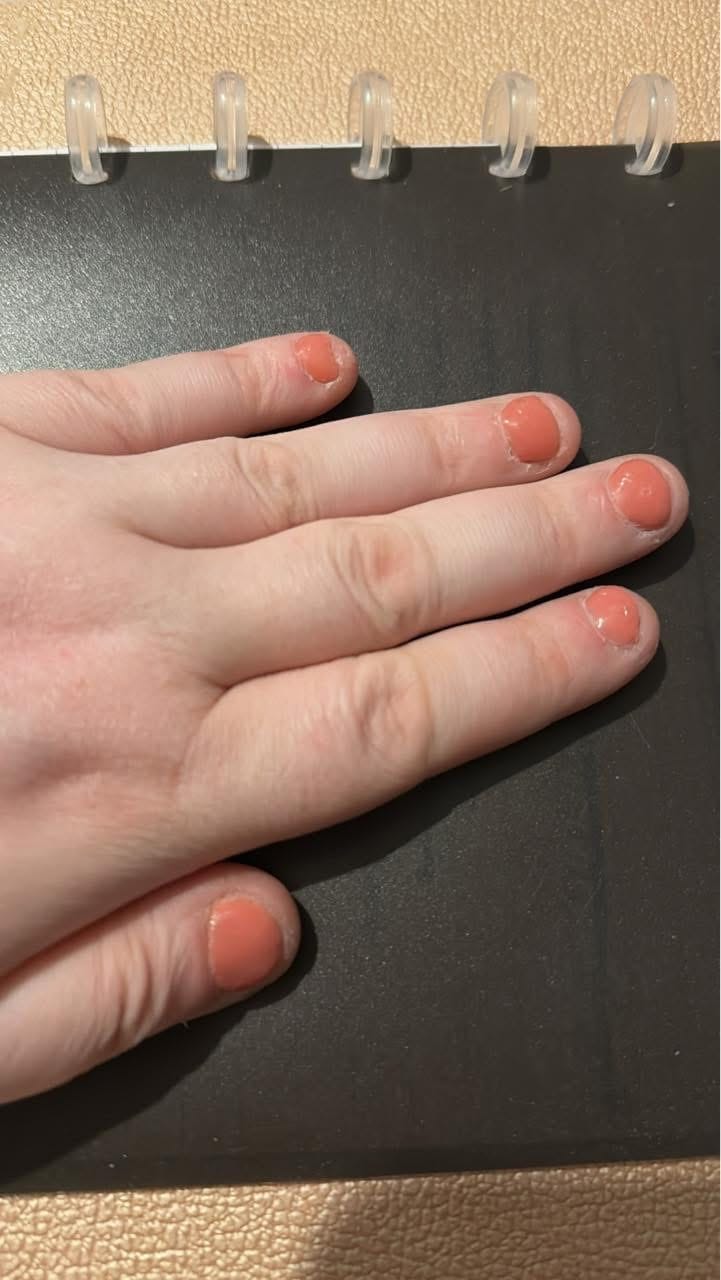 Customer photo review of Baby Pink Dipping Powder