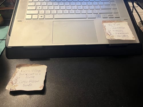 Customer photo review of Vintage Reverie Sticky Notes