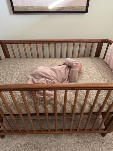 Customer photo review of Organic Cotton & Camel Wool Long Sleeve Sleep Sack 2.5 TOG - Dusty Pink