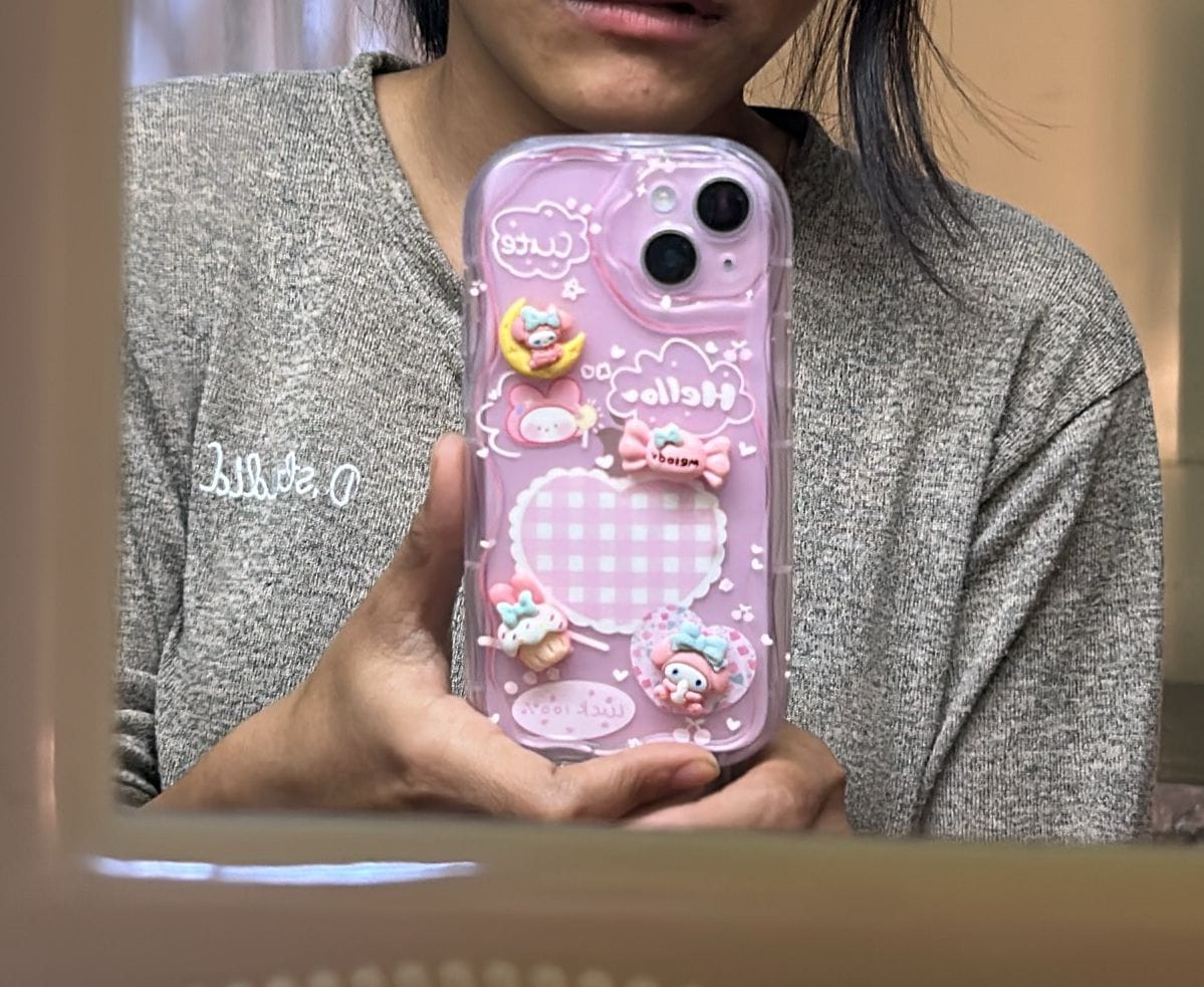 Customer photo review of 3D Cute Pink Case Wave Cartoon Melody Without Lanyard iPhone Soft Case