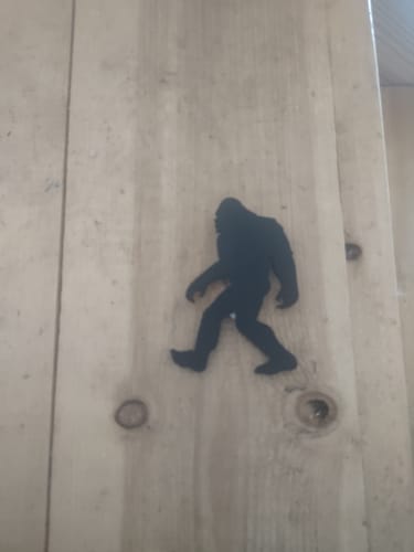 Customer photo review of Unfinished Wood Bigfoot Sasquatch Silhouette - Craft- up to 24" DIY