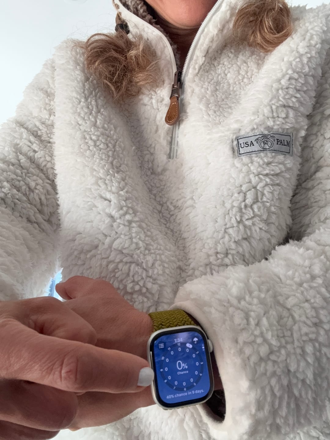 Customer photo review of Reversible Double Sherpa 1/4 Zip