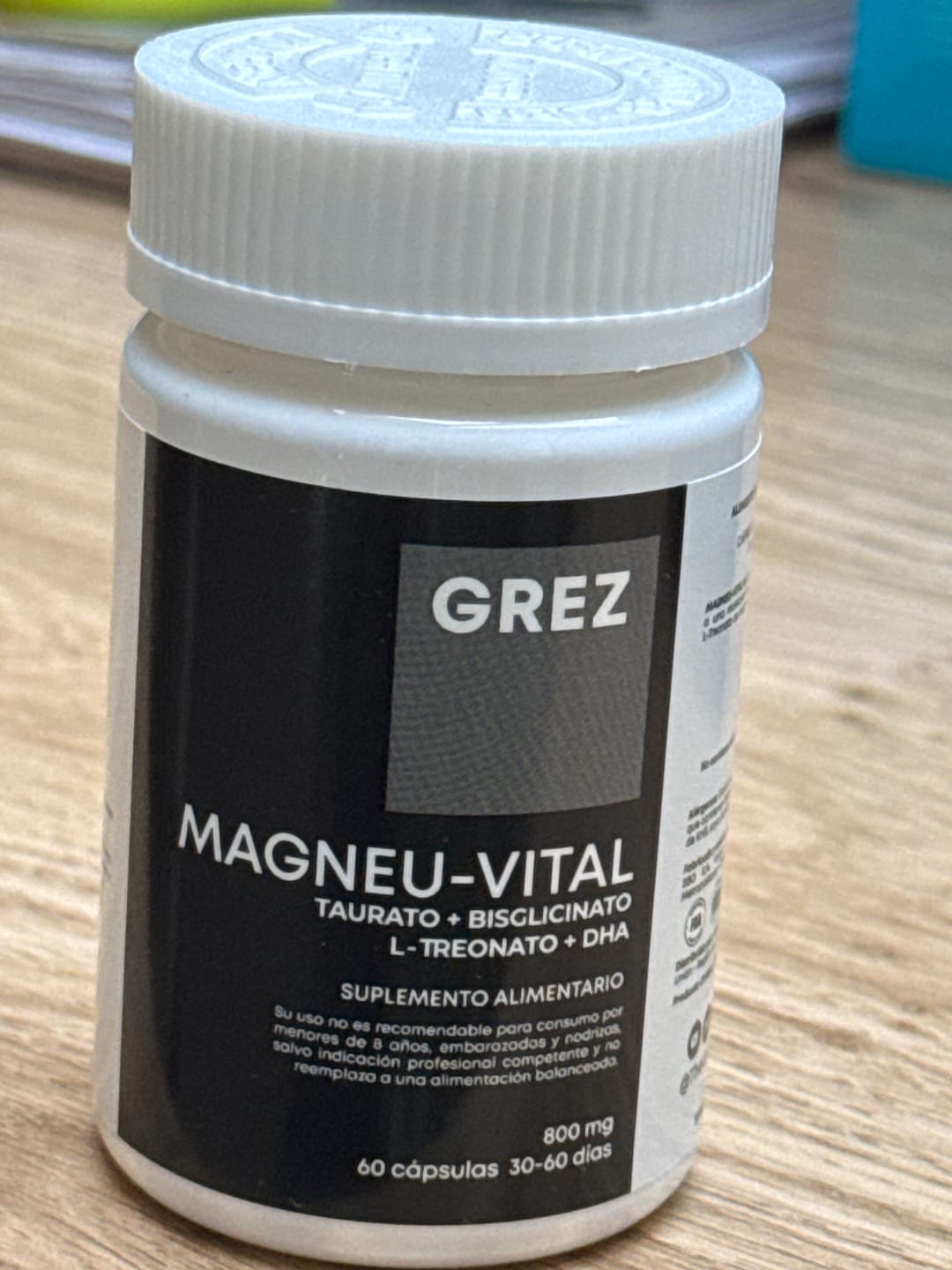 Customer photo review of MAGNEU-VITAL 800mg - Magnesios quelados Taurato / Bisglicinato / L-treonato