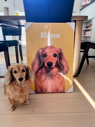 Customer photo review of Petcanvaオーダーメイド ペット似顔絵