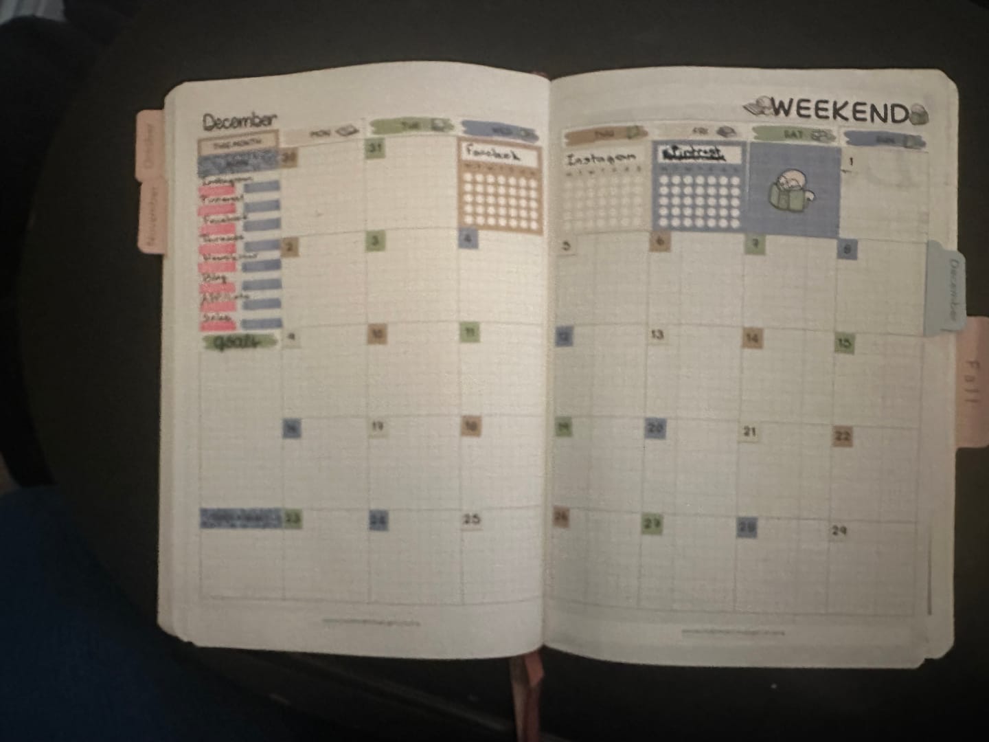 Customer photo review of Cozy Bookworm Theme Hobonichi Cousin Monthly Kit (Set of 2)