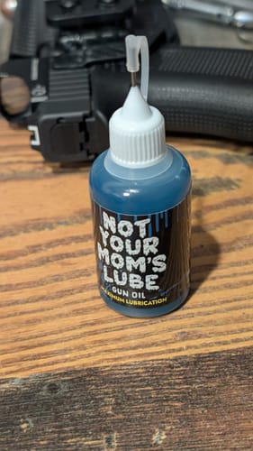 Customer photo review of Not Your Mom's Lube Gun Oil - U.S. Made