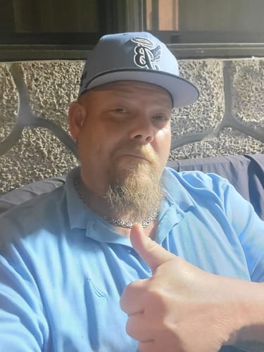 Customer photo review of Blessed - University Blue Snapback Cap