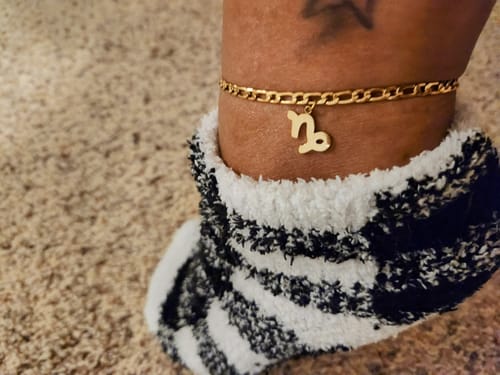 Customer photo review of Zodiac Charm Anklet