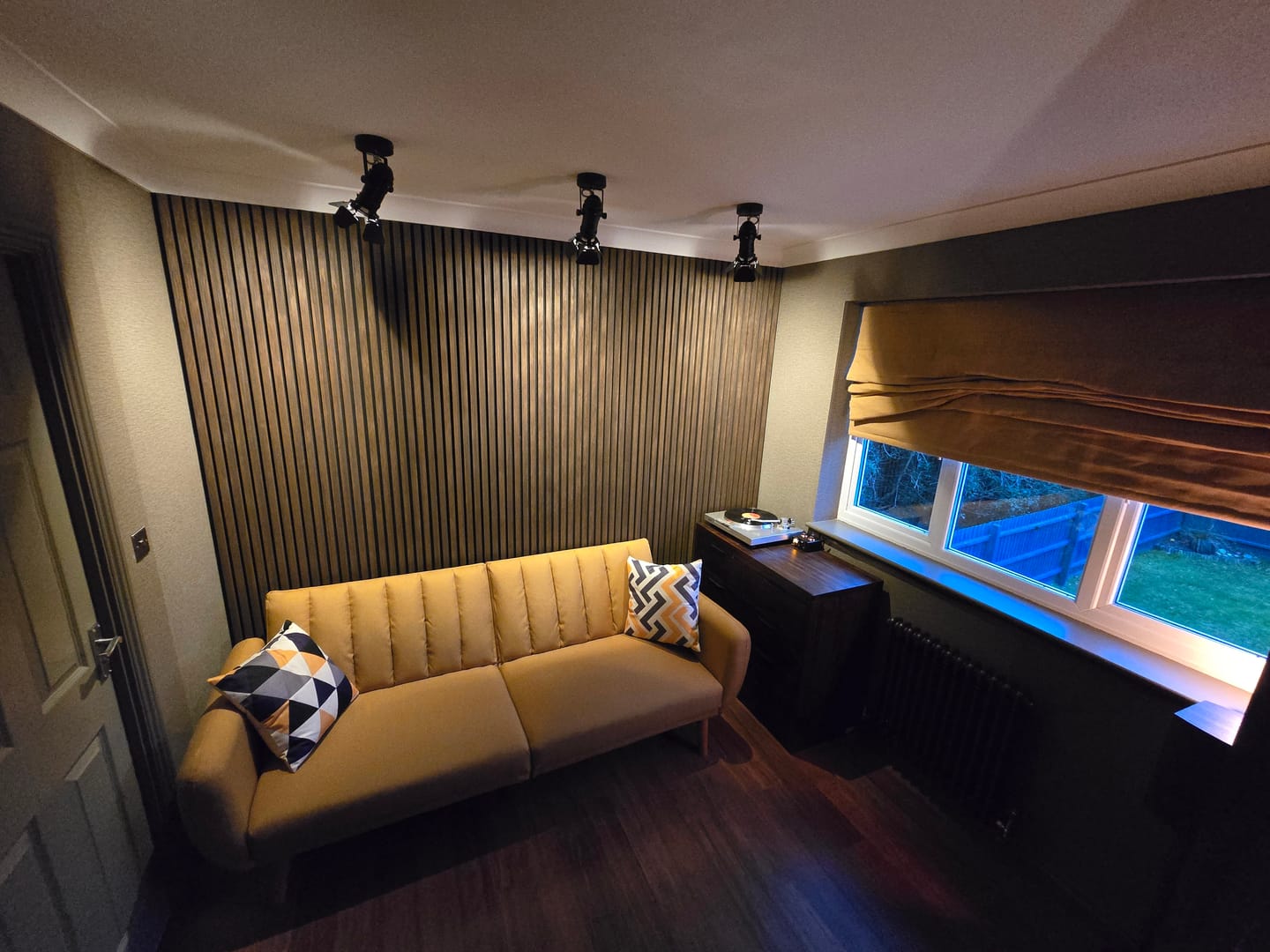 Customer photo review of Wooden Wall Panel | Smoked Oak | Premium 3-sided Wood Veneer